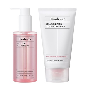 image:imageBIODANCE Collagen Cleansing Duo 2in1 Pore Mask to Foam Cleanser amp Gentle Cleansing Oil Set Facial Wash and Makeup Remover for Sensitive Skin Korean Skin Care Skin Care Set