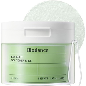image:imageBiodance Sea Kelp Gel Toner Pads Calming Toner Pads for Sensitive Skin Oil amp Sebum Control Refreshing Blemish Care PreSoaked Pads Korean Skin Care60 PadsSea Kelp
